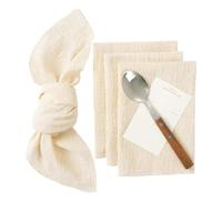 Servilletas De Tela 50 servilletas de algodón Retro Color Marfil 30 x cm con Borde Cosido, for Bodas, Fiestas y Navidad(50pcs Ivory)