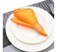 Servilletas de tela, 50 unidades/lote, servilletas cuadradas de tela satinada de 30 cm, servilleta de mesa para decoración de bodas, fiestas, eventos, suministros para el hogar (naranja coral)