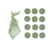 Servilletas de tela, 6 - 120 servilletas de mesa de 50,8 x 50,8 cm, para cena, boda, gasa, para fiestas, banquetes (12 unidades, verde salvia)