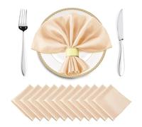 Servilletas De Tela 60PCS 30X30CM Satin Napkins Soft Dinner Square For Party Christmas Wedding Decoration Retro Napkin(Champagne)