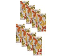 Servilletas de tela con estampado de hojas de oto o de Elrene Home Fashions, 43 x 43 cm, juego de 8