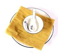 Servilletas de tela de algodón, Cotton Cloth Napkins,Cloth Napkins,10pcs Table Cloth Napkins Gauze Napkin Cheesecloth Napkin with Fringe for Wedding Party(Ginger)