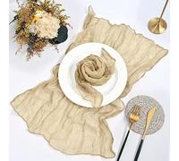 Servilletas de tela de algodón, Cotton Cloth Napkins,Cloth Napkins,10PcsFor Home Wedding Party Dinner Table Cheesecloth Napkins Wrinkled(Beige)