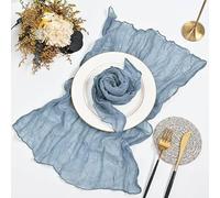 Servilletas de tela de algodón, Cotton Cloth Napkins,Cloth Napkins,10PcsFor Home Wedding Party Dinner Table Cheesecloth Napkins Wrinkled(Grey Blue)