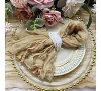 Servilletas de tela de algodón, Cotton Cloth Napkins,Cloth Napkins, 12pcs Gauze Cheesecloth Napkin Cocktail Napkins Wrinkled Table Placemats Setting Dining Wedding Party Banquets Arches Cake Decor(Sha
