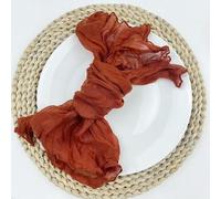 Servilletas de tela de algodón, Cotton Cloth Napkins,Cloth Napkins, 20pcs Napkin Cheesecloth Napkins Wrinkled Rustic Gauze Dinner Napkins For Cake Table Decor Cocktail Napkins(Rust Red)