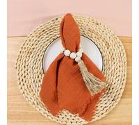 Servilletas de tela de algodón, Cotton Cloth Napkins,Cloth Napkins,20PCS Napkin Reusable Tea Towel Cheesecloth Napkins With Fringe For Wedding Party Gauze Napkin(Oranje)