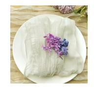 Servilletas de tela de algodón, Cotton Cloth Napkins,Cloth Napkins,20pcs Napkins Cotton Linen Napkins Tea Towel for Everyday Use Wedding Table Decor(Bianco)