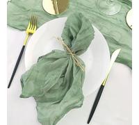 Servilletas de tela de algodón, Cotton Cloth Napkins,Cloth Napkins,20pcs Napkins Cotton Linen Napkins Tea Towel for Everyday Use Wedding Table Decor(Light Green)