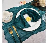 Servilletas de tela de algodón, Cotton Cloth Napkins,Cloth Napkins, 20PCS Napkins Wrinkled Rustic Gauze Dinner Napkins Soft Cotton Cloth Napkins For Dinner Cocktail Napkins(Blue)