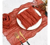 Servilletas de tela de algodón, Cotton Cloth Napkins,Cloth Napkins, 20PCS Napkins Wrinkled Rustic Gauze Dinner Napkins Soft Cotton Cloth Napkins For Dinner Cocktail Napkins(Rust Red)