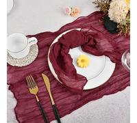 Servilletas de tela de algodón, Cotton Cloth Napkins,Cloth Napkins, 20PCS Napkins Wrinkled Rustic Gauze Dinner Napkins Soft Cotton Cloth Napkins For Dinner Cocktail Napkins(Wine Red)