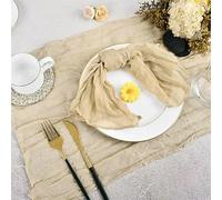 Servilletas de tela de algodón, Cotton Cloth Napkins,Cloth Napkins, 20PCS Napkins Wrinkled Rustic Gauze Dinner Napkins Soft Cotton Cloth Napkins For Dinner Cocktail Napkins(Beige)