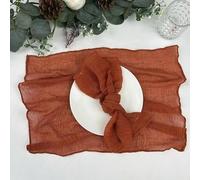 Servilletas de tela de algodón, Cotton Cloth Napkins,Cloth Napkins,30PCS Cheesecloth Napkins Wrinkled Rustic Gauze Dinner Napkins Soft Cotton Cloth Napkins For Dinner Cocktail Napkins(Rust)