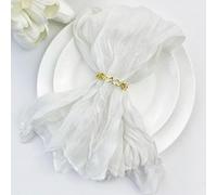 Servilletas de tela de algodón, Cotton Cloth Napkins,Cloth Napkins, 30pcs Napkin Cheesecloth Napkins Wrinkled Rustic Gauze Dinner Napkins for Cake Table Decor Cocktail Napkins(Bianco)