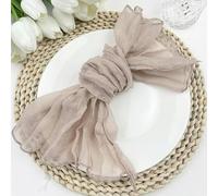 Servilletas de tela de algodón, Cotton Cloth Napkins,Cloth Napkins, 30pcs Napkin Cheesecloth Napkins Wrinkled Rustic Gauze Dinner Napkins for Cake Table Decor Cocktail Napkins(Beige)