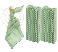 Servilletas de tela de algodón, Cotton Cloth Napkins,Cloth Napkins,60Pcs Dinner Napkins Wedding Napkins Gauze Cheesecloth Napkins Table Towel for Party/Banquet(Sage Green)