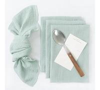Servilletas de tela de algodón, Cotton Cloth Napkins,Cloth Napkins,Set Of 50 Gauze Fabric Napkins Napkins Cotton Fabric Gauze Table Towels Gauze Napkins For Wedding(Sage Green)