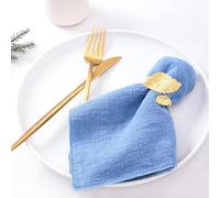Servilletas de tela de algodón, Cotton Cloth Napkins,Cloth Napkins,Set Of 50 Gauze Fabric Napkins Napkins Cotton Fabric Gauze Table Towels Gauze Napkins For Wedding(Sky Blue)
