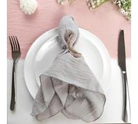 Servilletas de tela de algodón, Cotton Cloth Napkins,Cloth Napkins,Set Of 50 Gauze Fabric Napkins Napkins Cotton Fabric Gauze Table Towels Gauze Napkins For Wedding(Light Gray)