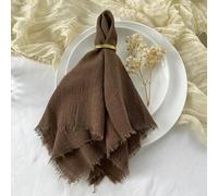 Servilletas de Tela de algodón de Gasa Rosa, 30 Uds., 32x32cm, Reutilizables, decoración de Mesa de Navidad para Fiesta de Boda, servilletas de Tela Retro con Rebabas