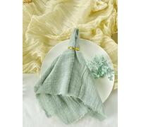 Servilletas de Tela de algodón de Gasa Rosa, 30 Uds., 32x32cm, Reutilizables, decoración de Mesa de Navidad para Fiesta de Boda, servilletas de Tela Retro con Rebabas