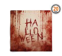 Servilletas Decoradas Pack 20 Unidades con Efecto Sangre para Decoracion de Halloween, Fiestas Tematicas y Aperitivos, 33 x 33 cm