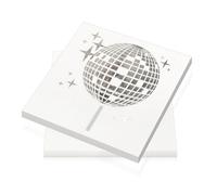 Servilletas decorativas de discoteca, 50 unidades, 25 x 25 cm, servilletas para fiesta de discoteca, fiesta, fiesta de discoteca, fiesta temática, reunión familiar