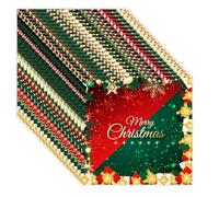 Servilletas decorativas navideñas, 20 unidades, 33 x 33 cm, servilletas de Navidad, decoración de mesa, servilletas de papel rojo y verde para fiestas de Navidad