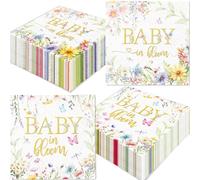 Servilletas decorativas para baby shower Baby in Bloom