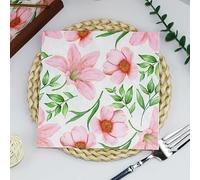 Servilletas Decoupage Elegante Rosa Flores Servilletas Papel Decoradas Cocktail Desechables Cumpleaños 2 Capas Toilet Paper Towels Baño para Bodas,Fiesta en el Jardín Mesa Deco 10 Paquetes(33x33cm）