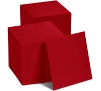 Servilletas desechables de papel rojo, paquete de 200 servilletas acolchadas de 15 x 15 pulgadas, 2 capas, color negro, para bodas, recepciones, fiestas o eventos