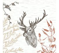 Servilletas Duni Clásicas Wood & Deer 40x40cm 4 Capas 50 Unidades