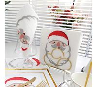 Servilletas especiales de fiesta de Navidad, 20 servilletas de doble capa con Papá Noel, reno, árbol de Papá Noel, 13 x 13 pulgadas, temática navideña, inspiración clásica (Santa A)