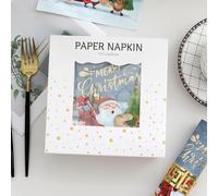 Servilletas especiales de fiesta de Navidad, 50 servilletas de doble capa con Papá Noel, reno, árbol de Papá Noel, 13 x 13 pulgadas, temática navideña, inspiración clásica (Merry Christmas D, 100