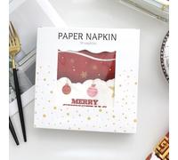 Servilletas especiales de fiesta de Navidad, 50 servilletas de doble capa con Papá Noel, reno, árbol de Papá Noel, 13 x 13 pulgadas, temática navideña, inspiración clásica (Merry Christmas C, 50