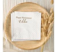 Servilletas Happy Retirement - Decoración desechable personalizada para fiesta de jubilación, servilletas de despedida de tensión, servilletas de pensión, suministros de decoración de almuerzo y cena