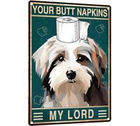 Servilletas Havanese-Dog Your Butt Cartel De Hojalata Póster Letrero De Estaño Diseño Cartel Metal para Pub Garaje Pared 20X30 Cm
