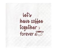 Servilletas Let's Have Coffee Together Forever, regalo divertido para amigos o novia, amantes del café, regalos de cumpleaños de aniversario para esposa, marido, amante, mejores amigos, regalo de