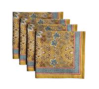 Servilletas Maison d'Hermine 100 % algod?n, juego de 4 servilletas decorativas lavables para mesa, ideal para regalar, para comer, casa, bodas, banque