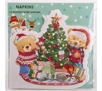 Servilletas navideñas de ositos - Paquete de 12