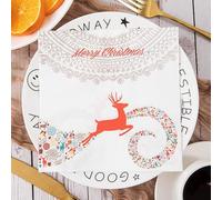 Servilletas Papel Animal Rojo Mandala Desechables Servilletas Decoupage Cocktail Cumpleaños 2 Capas Toilet Papel Higienico Decoración de Mesa para Bodas,Fiesta en el Jardín 30 Paquetes(33x33cm）