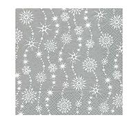 Servilletas papel Chrystal waves silver 33x33cm. 20u.