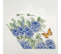 Servilletas Papel Flores De Insectos Beige Desechables Servilletas Decoupage Cocktail Cumpleaños 2 Capas Toilet Papel Higienico Decoración de Mesa para Bodas,Fiesta en el Jardín 20 Paquetes(33x33cm）