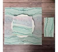 Servilletas Papel Mármol Verde Rosa Servilletas Decoupage Decoradas Papel Higienico Desechables Toilet Paper Cumpleaños Cocktail 2 Capas Paper Towels Bodas Fiesta Jardín 30 Paquetes(33x33cm）