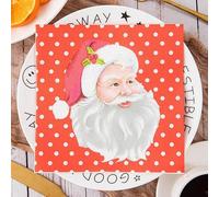 Servilletas Papel Papá Noel Blanca Desechables Servilletas Decoupage Cocktail Cumpleaños 2 Capas Toilet Papel Higienico Decoración de Mesa para Bodas,Fiesta Jardín20 Paquetes(33x33cm）