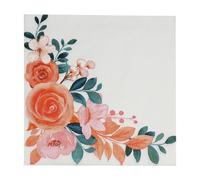 Servilletas Papel Rosas Naranjas Verdes Servilletas Decoupage Decoradas Papel Higienico Desechables Toilet Paper Cumpleaños Cocktail 2 Capas Paper Towels Bodas Fiesta Jardín 20 Paquetes(33x33cm）