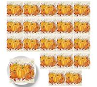 Servilletas para invitados de Halloween, servilletas de papel decorativas con diseño de calabaza, servilletas de papel para cena, y lindas decoraciones naranjas para el hogar