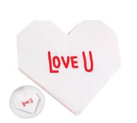 Servilletas para invitados para San Valentín, servilletas de cena con corazón rojo | servilletas decorativas de mano "Love Heart" para cenas - Accesorios para el día de San Valentín, servilletas