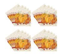 Servilletas Thanksgiving | Calabaza y Hojas de Arce Decorativas Absorbentes 20 Piezas | Servilletas de Papel Otoñales | para el Día de la, Celebraciones, Comedor, Hogar, Mesa, Cocina